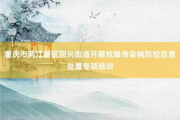 重庆市两江新区回兴街道开展蚊媒传染病防控应急处置专项培训
