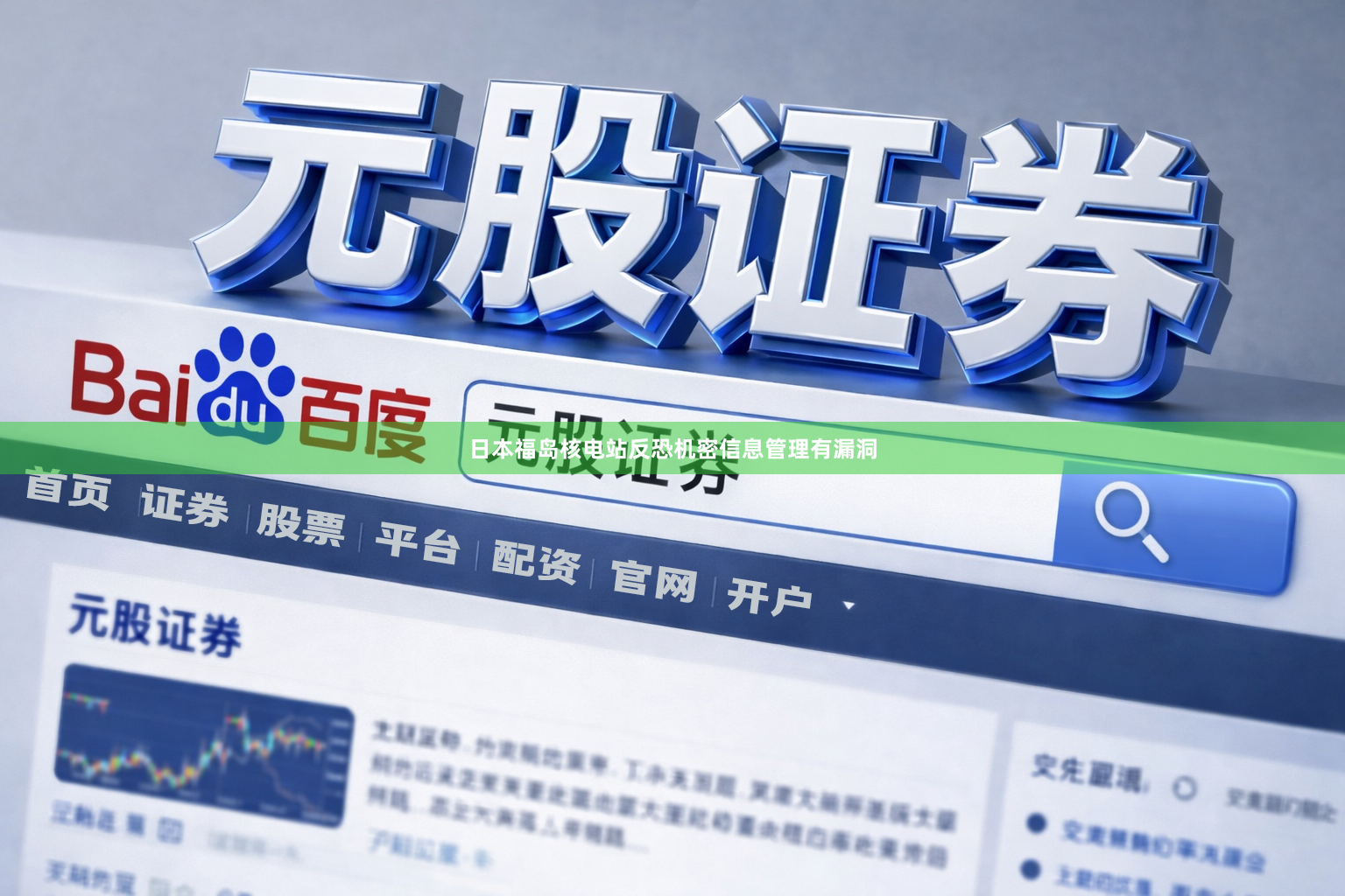 日本福岛核电站反恐机密信息管理有漏洞
