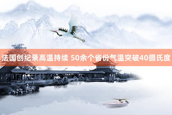 法国创纪录高温持续 50余个省份气温突破40摄氏度