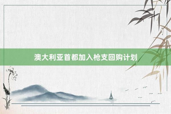 澳大利亚首都加入枪支回购计划