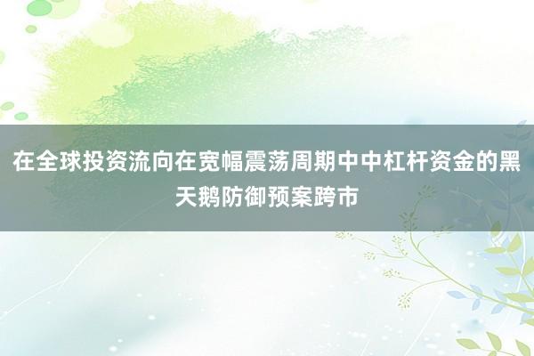在全球投资流向在宽幅震荡周期中中杠杆资金的黑天鹅防御预案跨市