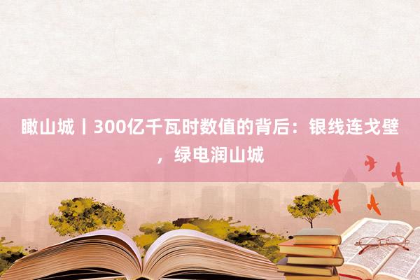 瞰山城丨300亿千瓦时数值的背后：银线连戈壁，绿电润山城