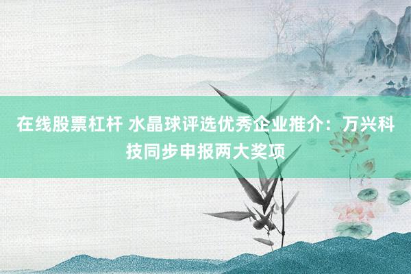 在线股票杠杆 水晶球评选优秀企业推介：万兴科技同步申报两大奖项