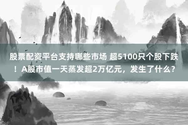 股票配资平台支持哪些市场 超5100只个股下跌！A股市值一天蒸发超2万亿元，发生了什么？