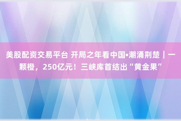 美股配资交易平台 开局之年看中国•潮涌荆楚｜一颗橙，250亿元！三峡库首结出“黄金果”